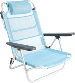 Bo-Camp Beach Chair - Monaco - Aluminium - Blauw