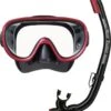 ReefTourer Snorkelmasker Duikbril Snorkelset RC-0105-zwart/rood