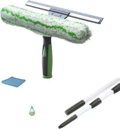 Telescoopsteel Ramenwassen Zeemset Pulex Technoduo Combi & 4,5 Meter Telescoopsteel Ramenwassen 2 In 1
