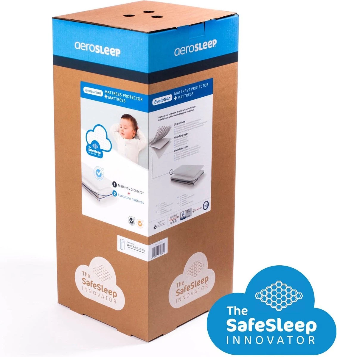 AeroSleep® Evolution Pack 2-in-1: Matras + 3D Matrasbeschermer - Bed - 160 X 70 Cm - Afbeelding 8
