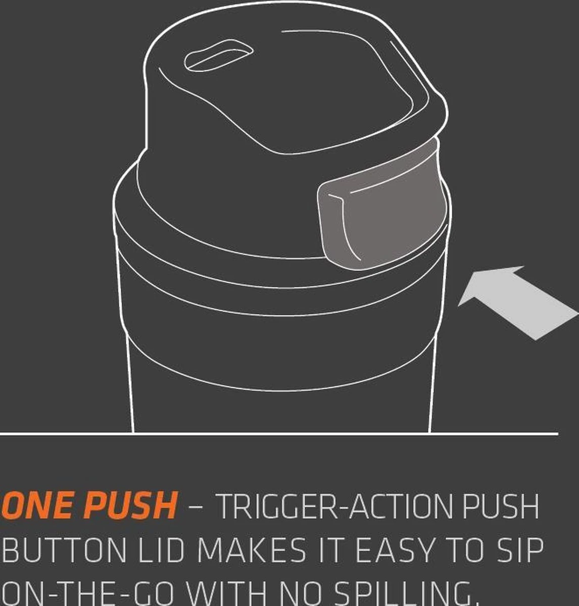 Stanley Trigger-Action Travel Mug 0.47L - Thermosfles - Matt Black - Afbeelding 5