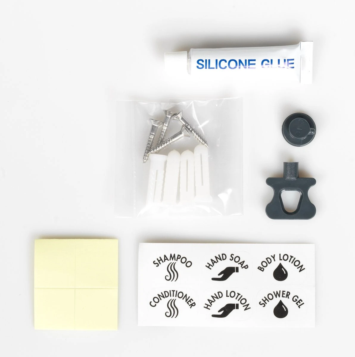 Aquathof, Zeepdispenser, Mat Zwart, 3 Kamer, 3 Reservoirs, 3x350ml, Hangend, Wandmontage - Afbeelding 10