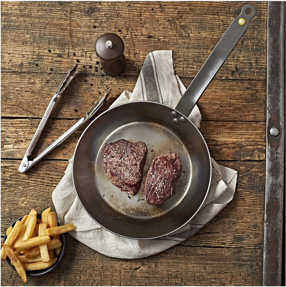 DeBuyer Mineral B Element Koekenpan - Zilver - Rond - Ø 24 Cm - Afbeelding 5