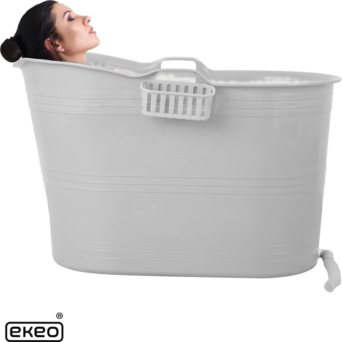 EKEO Zitbad - 210L - Mobiele Badkuip - Bath Bucket - Wit - Afbeelding 5
