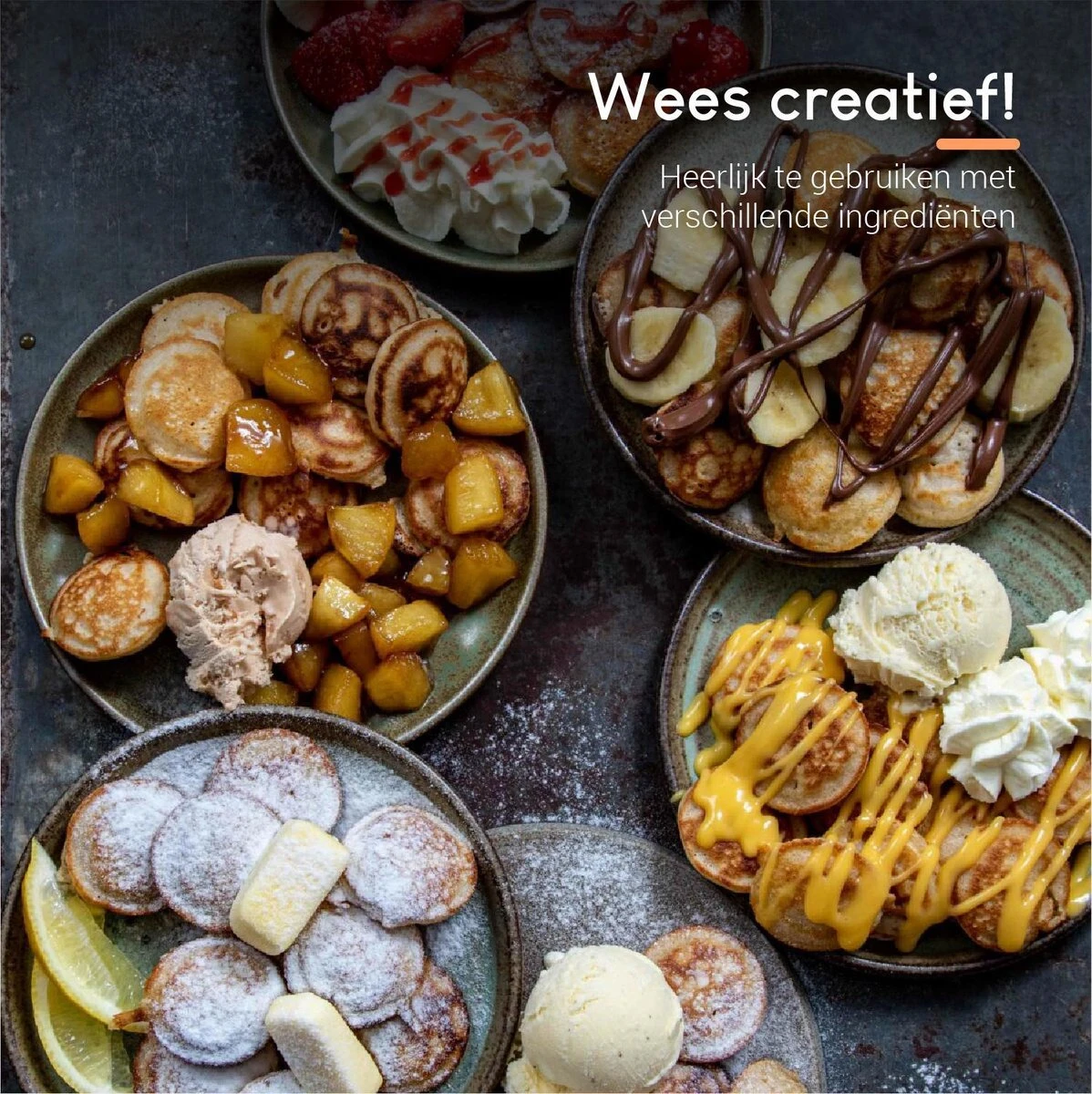 Ocina Poffertjespan – Combo Pack – 19 Poffertjes – Poffertjesmaker – Poffertjespan Inductie – Poffertjespan Electrisch – Gietijzeren Pan - Inclusief Doseerfles, Handvaten, 6x Poffertjesvorken En Invetkwast – Gratis Receptenboek - Afbeelding 8