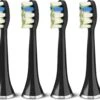 Bintoi® ISonic ProClean - Opzetborstels Elektrische Tandenborstel - 4 Stuks - Geschikt Voor Bintoi ISonic D700/D600 - Jaarvoorraad - Zwart