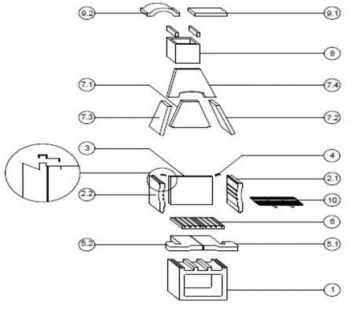 Integard Tuinhaard Houtskoolbarbecue Beton Nr. 9 - Afbeelding 2