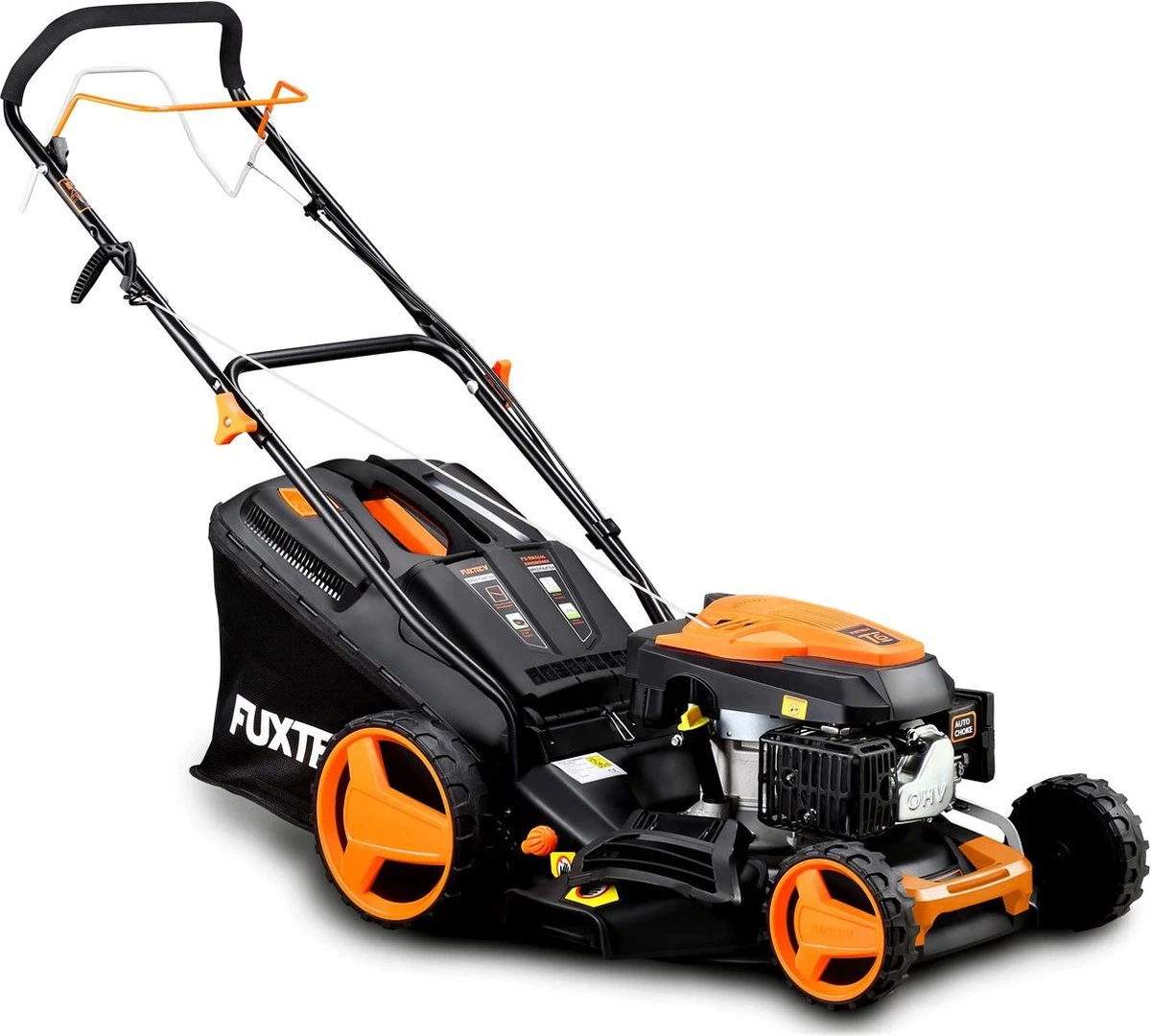 FUXTEC Grasmaaier Benzine - 46cm - Zelfrijdend / Zelftrekkend / Achterwielaandrijving - Mulchfunctie - Opvangbak 50L - FX-RM4646 - Afbeelding 2