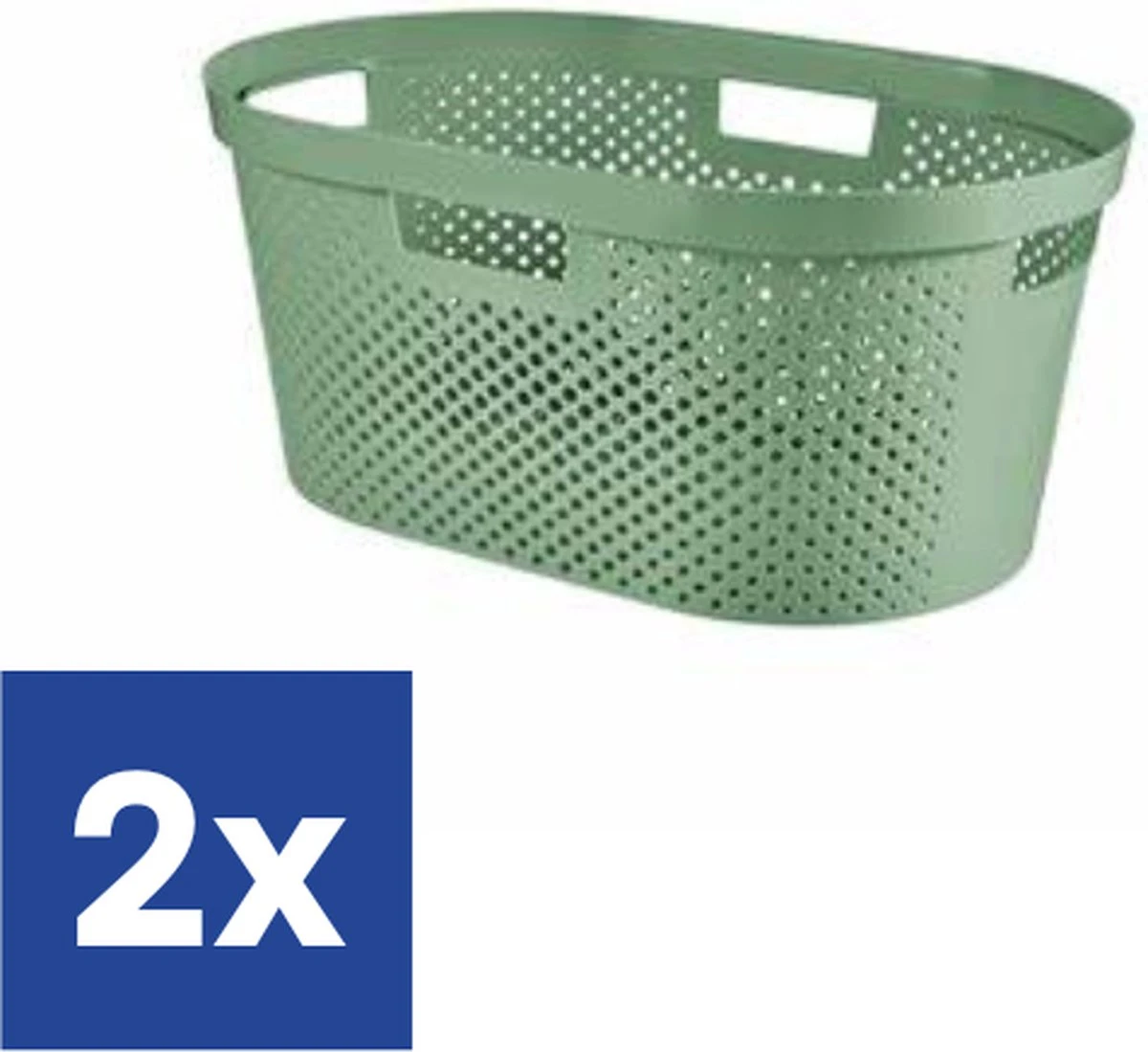 Curver Infinity Recycled Dots Wasmand - 40L - 2 Stuks - Groen - Afbeelding 8
