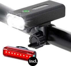 BikePro LED Fietsverlichting Set - Voorlicht En Achterlicht - USB Oplaadbaar - Fietslamp - Koplamp Fiets - Fietslampjes - Fietslichten