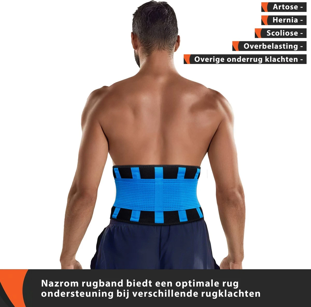 NAZROM® Rugbrace - Rugband Voor Onderrug - Rug & Houding Corrector Voor Onmiddellijke Rugondersteuning, Pijnverlichting En Draagcomfort - Postuur Corrector - XL - Afbeelding 2