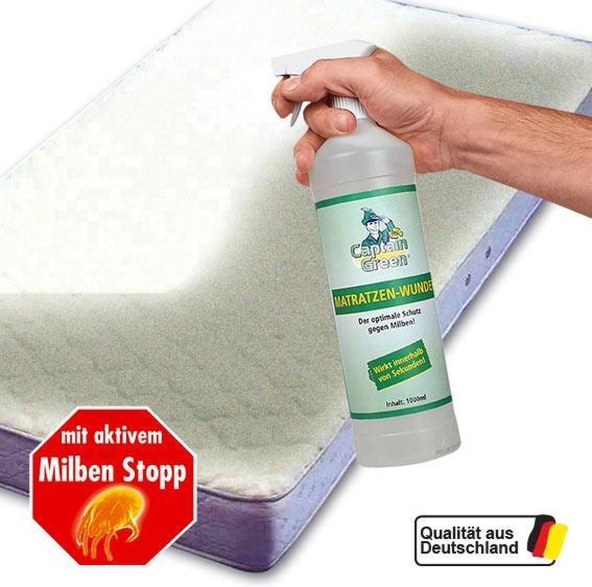 Matras Spray Dood Huisstofmijt En Overige Bacteriën 1000 Ml Puur Biologisch - Afbeelding 2