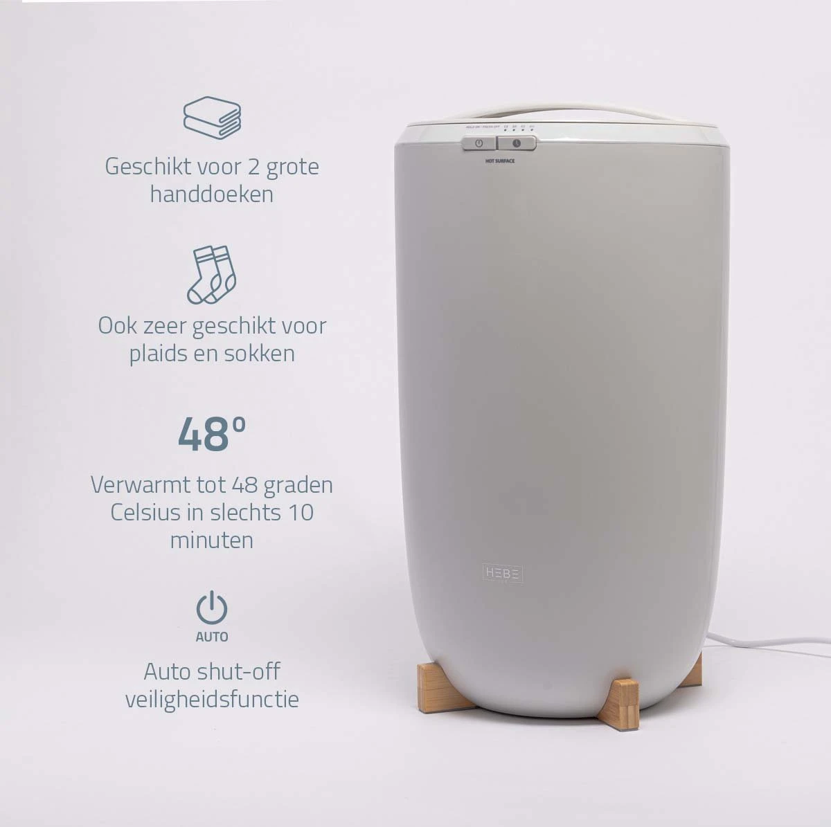 HEBE Towel Heater - Handdoeken Warmer - Welness Thuis - Grijs - Afbeelding 3