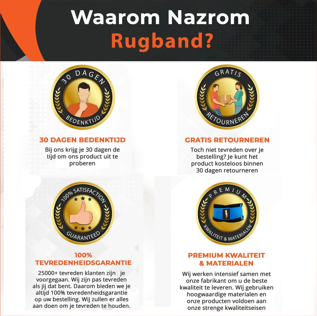 NAZROM® Rugbrace - Rugband Voor Onderrug - Rug & Houding Corrector Voor Onmiddellijke Rugondersteuning, Pijnverlichting En Draagcomfort - Postuur Corrector - XL - Afbeelding 8