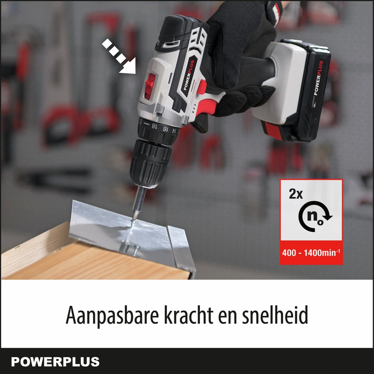 Powerplus POWC1061 Accu Boormachine - 16V - Incl. 1 X 1,3Ah Accu En Lader - Afbeelding 2