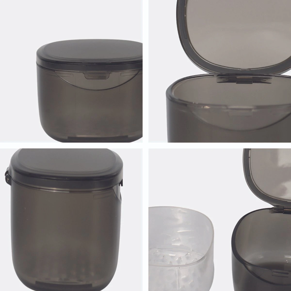 Gebitsbakje - Beugelbakje - Incl. Lekbakje - Roze - Voor - Beugel - Kunstgebit - Prothese - Beugelbakje - Beugeldoosje - Bakje - Afbeelding 3