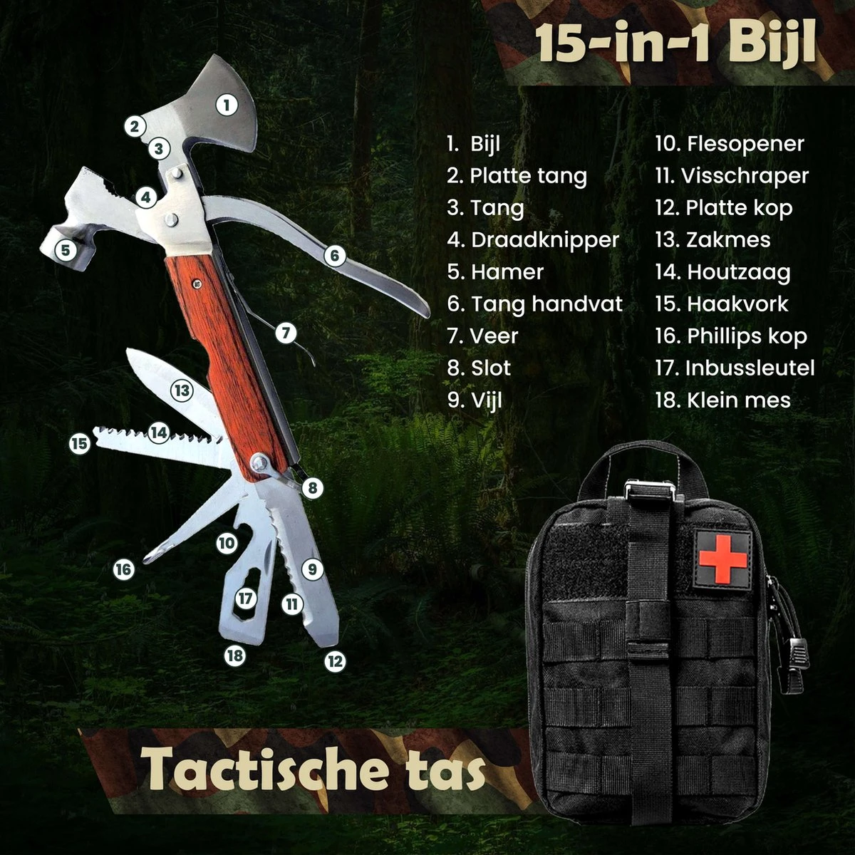 WILDGEAR® Survival Kit 35-delige Survival Set – Noodpakket – Overlevingspakket – Survival Armband – Survival Kit Outdoor – Survival Tool – Survival Kit Combat – Survival Kit Kinderen – Survival Kit Bushcraft – Survival Mes – Survival - Afbeelding 10