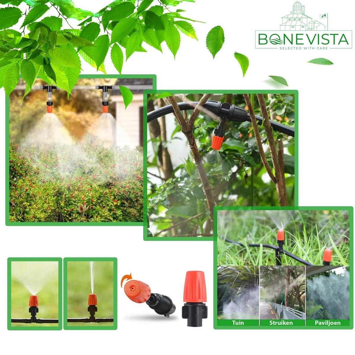 Bone Vista® 155 Stuks Water Druppelslang Irrigatiesysteem Tuin – Bewateringssysteem & Druppelsysteem - Afbeelding 6