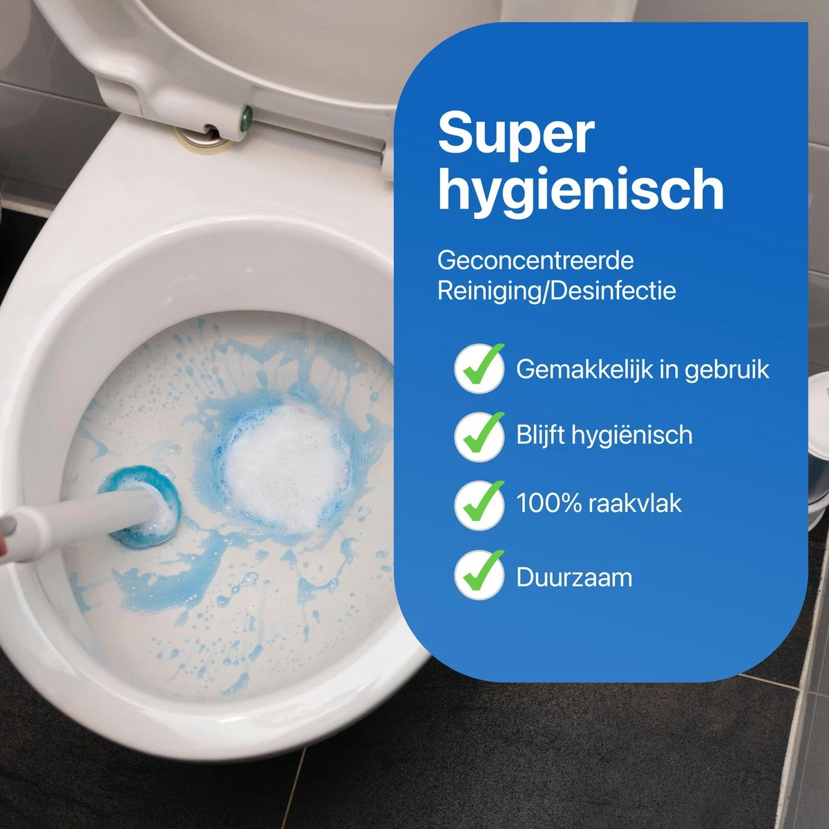 RevoBrush 28x Ocean Breeze Foaming Pads Navulling - WC Borstel Met Houder Vrijstaand - Afbeelding 2