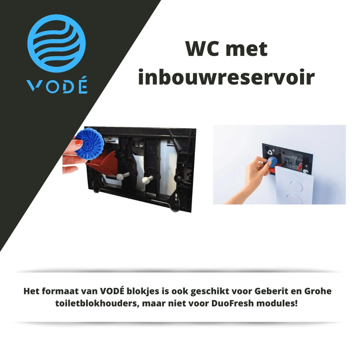 VODÉ Toiletblokjes Inbouwreservoir 28 Stuks - Voordeelverpakking – WC Blokjes – Stortbakblokjes – Geschikt Voor Geberit | Grohe - Lavendel Geur - Afbeelding 6