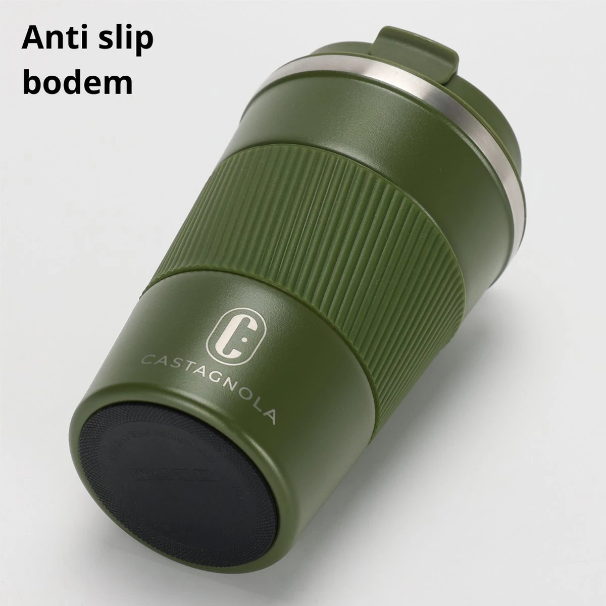 Castagnola Design RVS Koffiebeker To Go - Groen - 380ml - Thermosbeker - Theebeker - Afbeelding 4