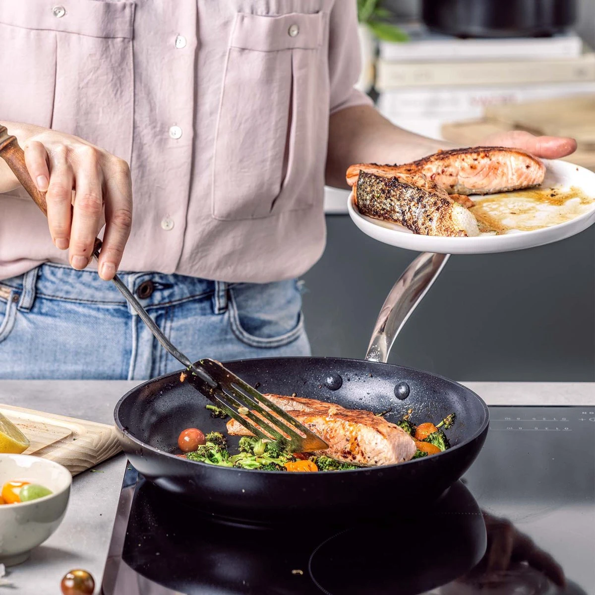 GreenPan Barcelona Infinity Pro Koekenpannenset - 3-delig - Zwart - Inductie - PFAS-vrij - Afbeelding 8