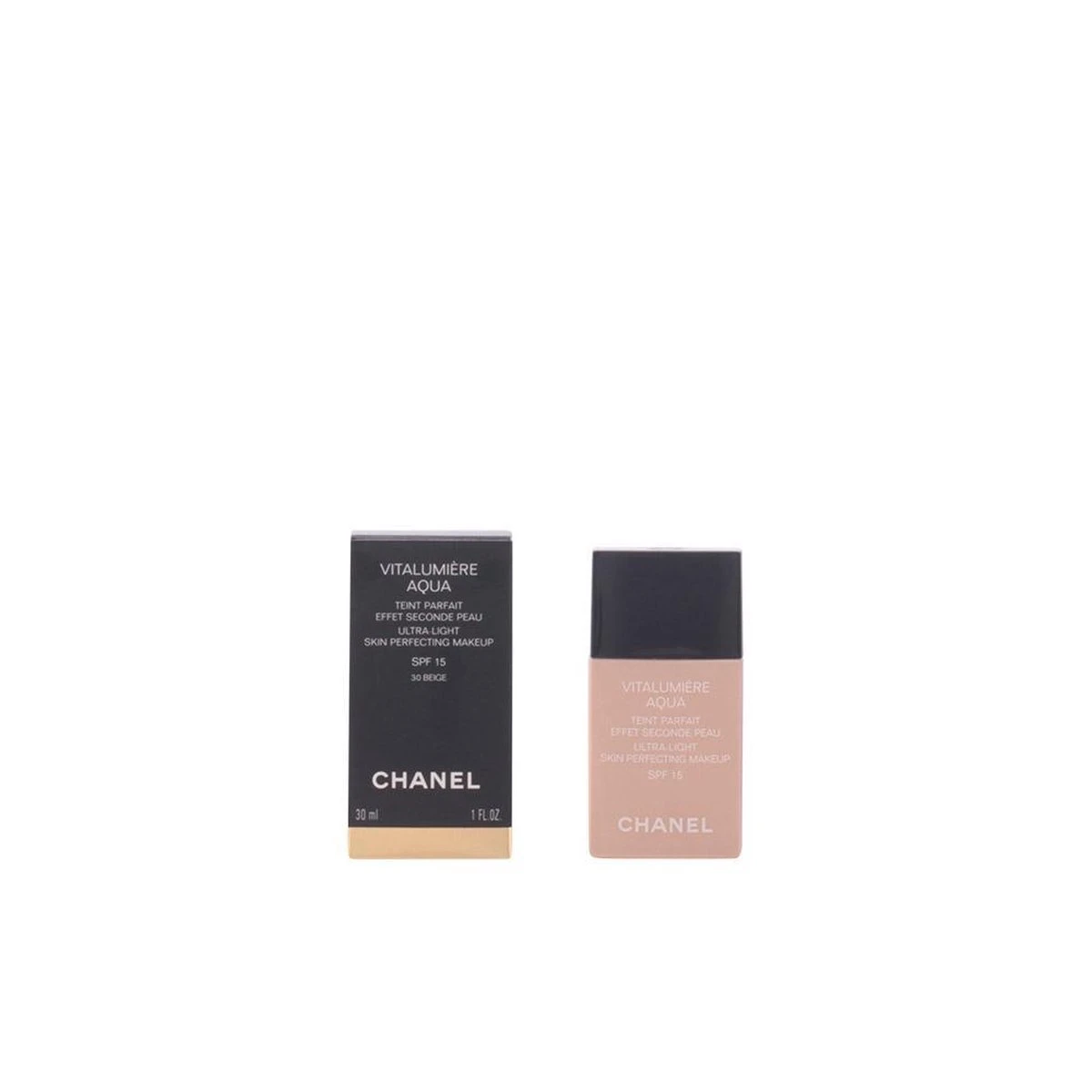 Chanel Vitalumiere Aqua Foundation - 30 Beige - SPF15 - 30 Ml - Afbeelding 10