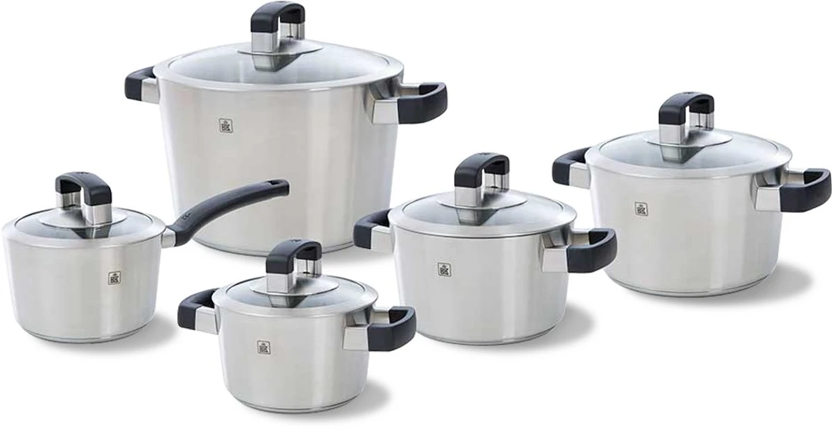 BK Conical Cool Glas Pannenset - 5-delig - Glazen Deksels - Geschikt Voor Alle Warmtebronnen - Afbeelding 13