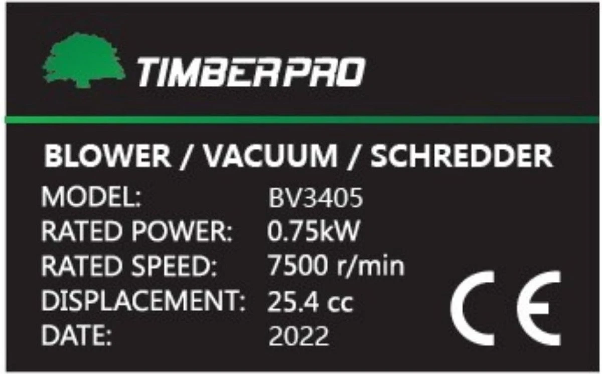 TIMBERPRO - Bladblazer - Benzine - Met Zuig En Versnipperfunctie - Blaassnelheid 225 Km/h - Opvangzak 45 L - Afbeelding 4