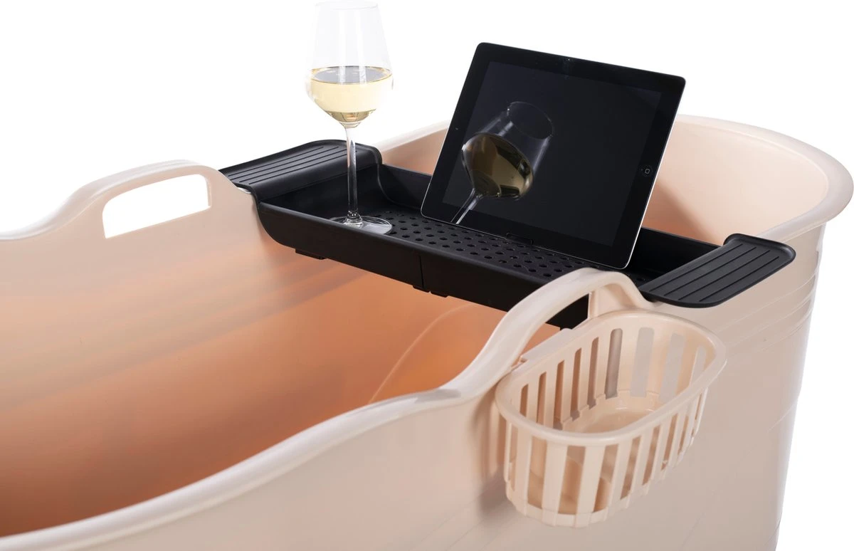 HelloBath® - Bath Bucket - XL - 125 Cm - Brazilian Sand - Zitbad - Ligbad (Verzending In Doos) - Incl. Badplank En Kraantje - Afbeelding 8