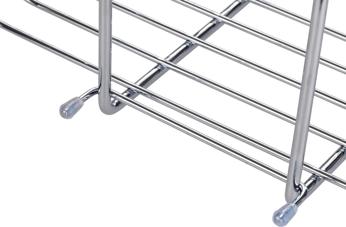 WENKO Doucherek Milo 2-laags 25x55cm RVS Glanzend - Doucherek Zonder Boren - Doucherek Hangend - Afbeelding 6