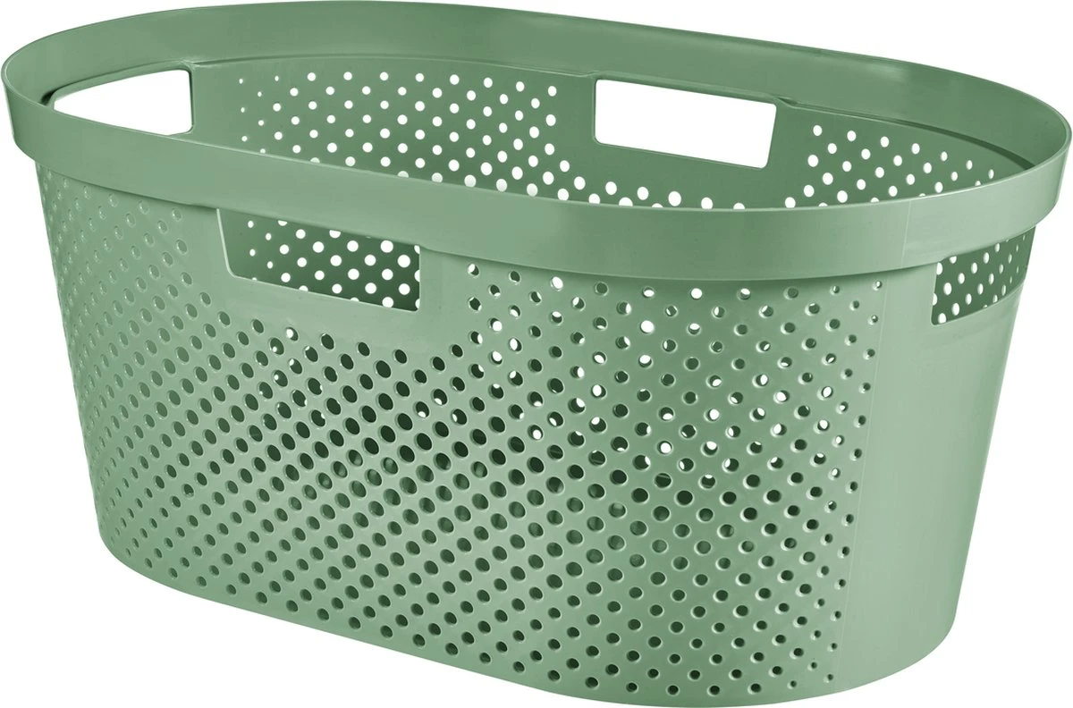 Curver Infinity Recycled Dots Wasmand - 40L - 2 Stuks - Groen - Afbeelding 6