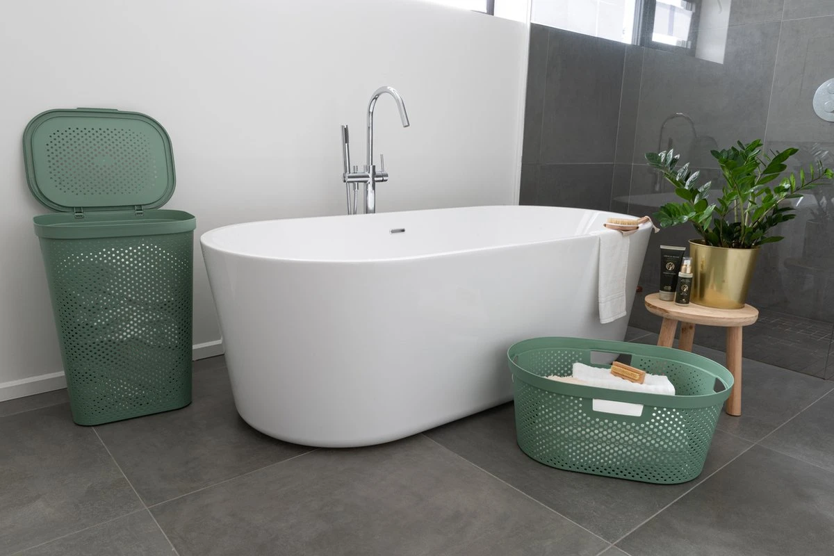 Curver Infinity Recycled Dots Wasmand - 40L - 2 Stuks - Groen - Afbeelding 3