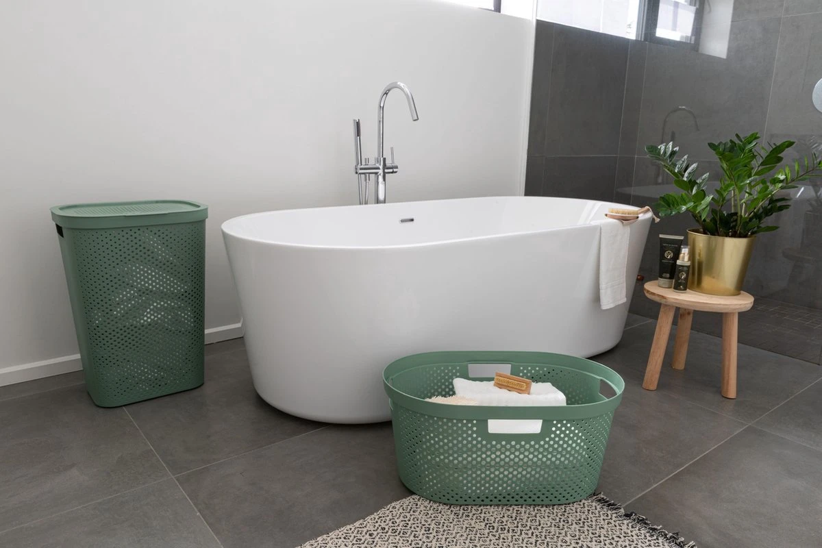 Curver Infinity Recycled Dots Wasmand - 40L - 2 Stuks - Groen - Afbeelding 5