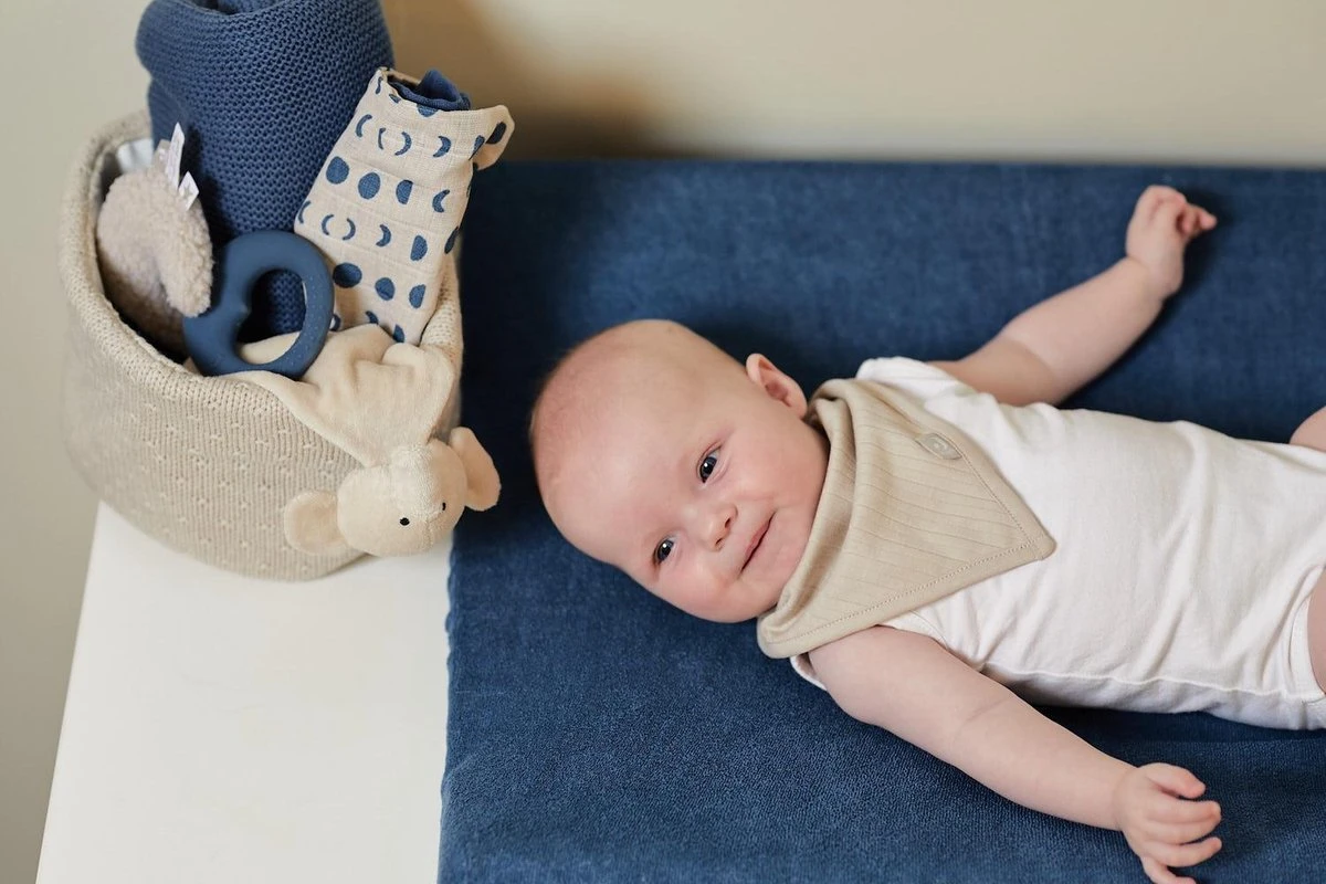 Jollein Aankleedkussenhoes Badstof 50x70cm - Jeans Blue - Afbeelding 6