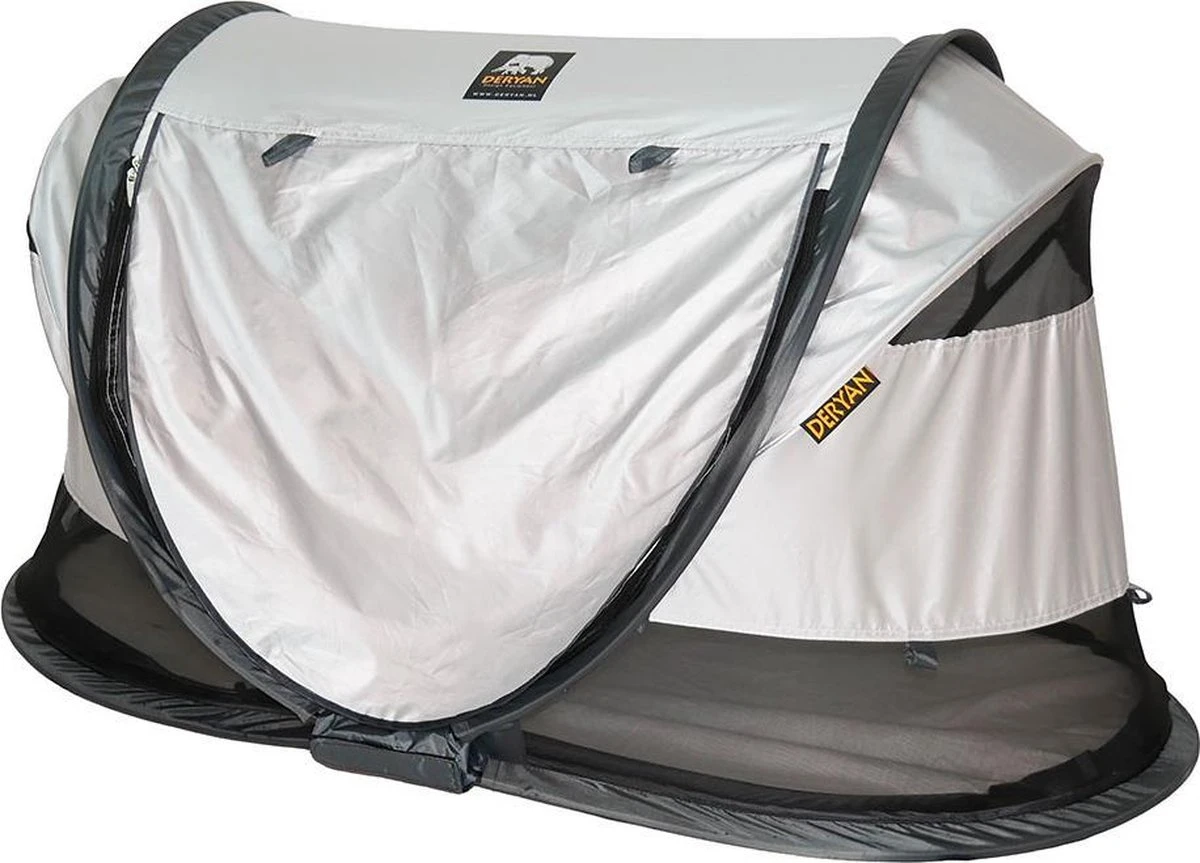 Deryan Shane Luxe 2023 Campingbedje - Baby Tent - Anti-UV 50+ - Peuterbed - Silver - Afbeelding 9