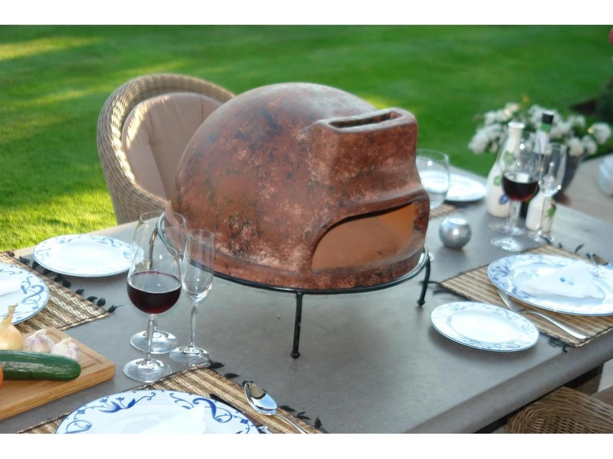 Sol-y-Yo Houtgestookte Toscaanse Stenen Pizza Oven 52CM - Afbeelding 9