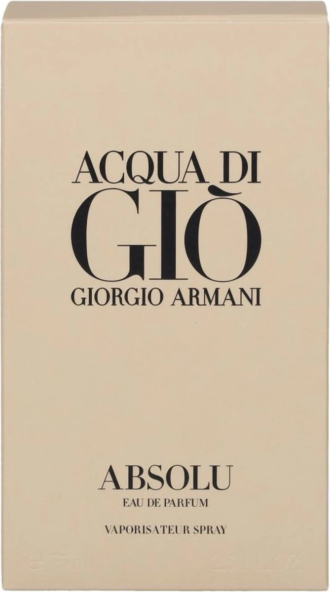 Giorgio Armani Acqua Di Gio Absolu 75ml - Eau De Parfum - Herenparfum - Afbeelding 3
