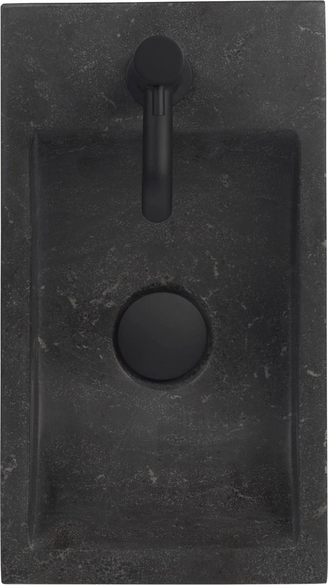 Merkloos Saqu Eurotrend Fonteinkraan - Hoog Model - Toiletkraan - Koudwaterkraan - Mat Zwart - Afbeelding 3