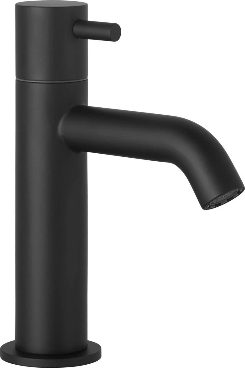 Merkloos Saqu Eurotrend Fonteinkraan - Hoog Model - Toiletkraan - Koudwaterkraan - Mat Zwart - Afbeelding 12
