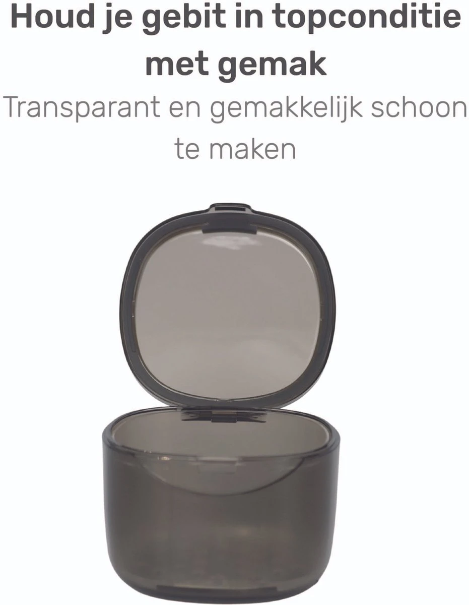 Gebitsbakje - Beugelbakje - Incl. Lekbakje - Roze - Voor - Beugel - Kunstgebit - Prothese - Beugelbakje - Beugeldoosje - Bakje - Afbeelding 4